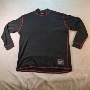 CarbonX Ultimate Baselayer Mens 3XL Black Red Stitch FIA 8856-2000 Mock Neck Top